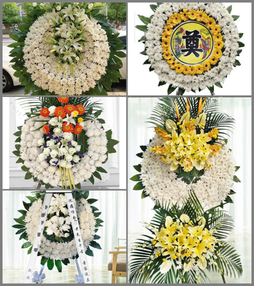 广东梅州市五华县周江镇红源村花圈速递